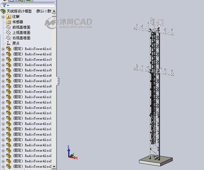 天線塔設(shè)計(jì)模型 Solidworks園林建筑模型的藝術(shù)與實(shí)用價(jià)值